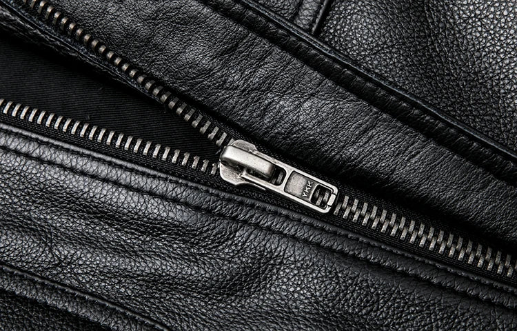 leather jacket casual denim leather coat leather coat PU washed leather, leather soft