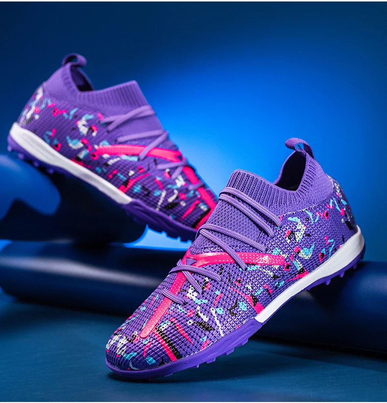 Mens Football Field Boots Ultralight Turf Indoor Society Training Soccer Shoes Cleats