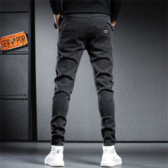 Spring Summer Black Gray Cargo Jeans Men Streetwear Denim Jogger Pants Men