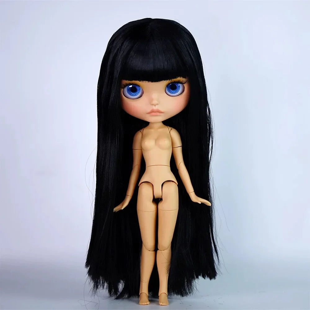 ICY DBS Blyth Doll Tan Skin Matte Face Glossy Face Pouting Lips 30CM BJD 19 Joints Body Doll DIY Make Up Costume Doll Gift Toy