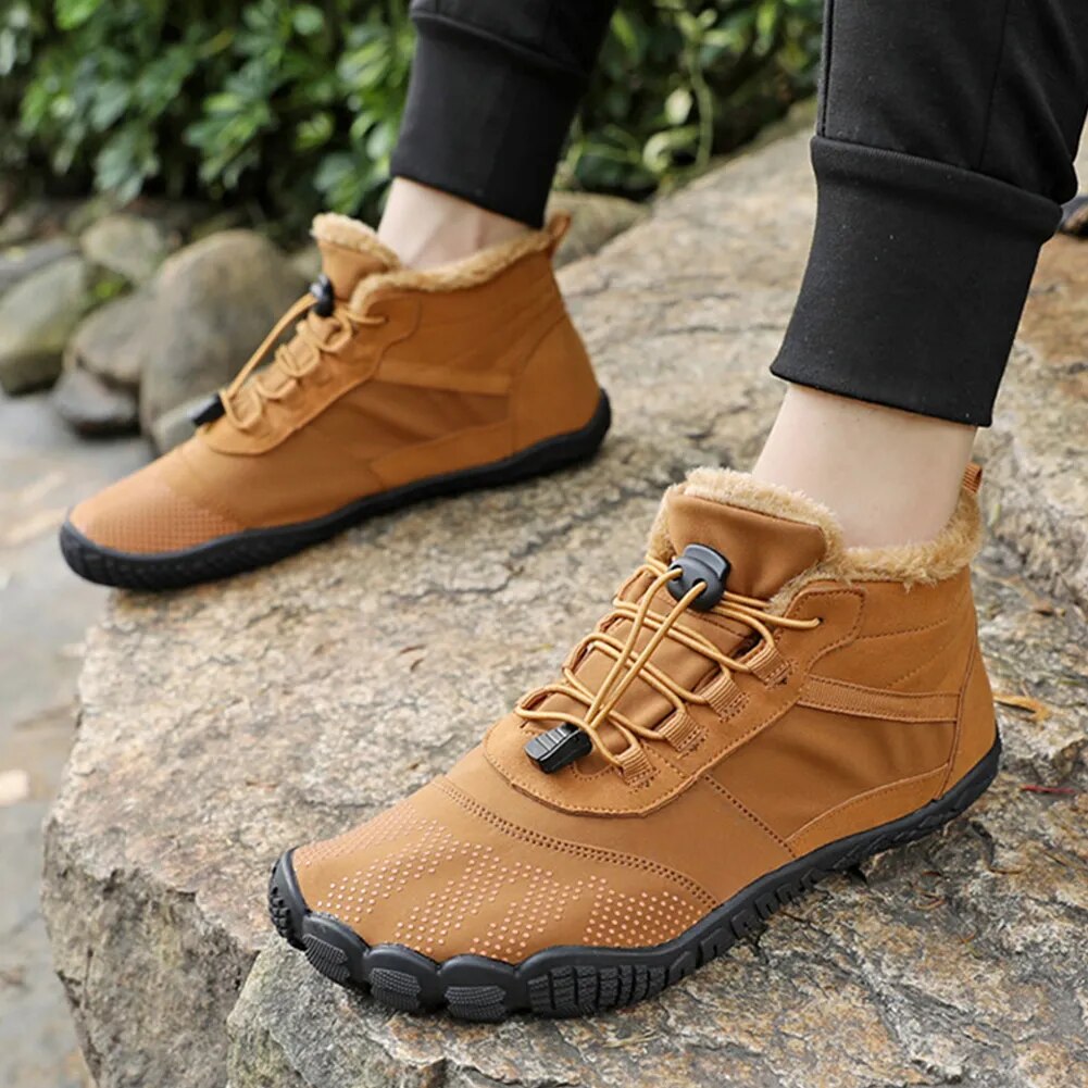 Winter Men Boots Snow BareFoot Casual Shoe Women Warm Plush Cotton Shoes
