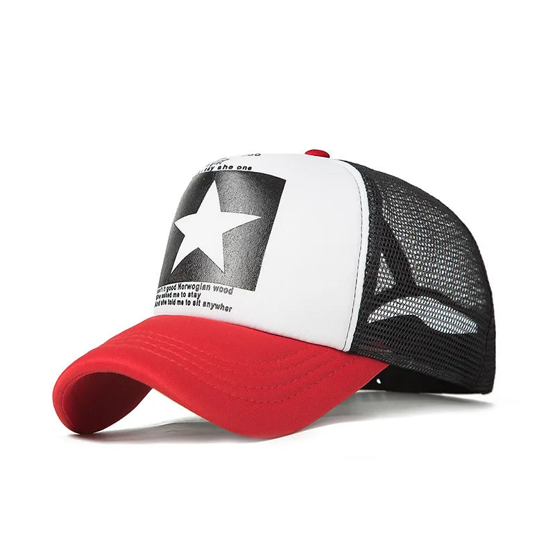 Fashion Letter Embroidery Baseball Cap For Men Women Summer Breathable Mesh Snapback Hat Unisex Hip Hop Trucker Bone Gorras