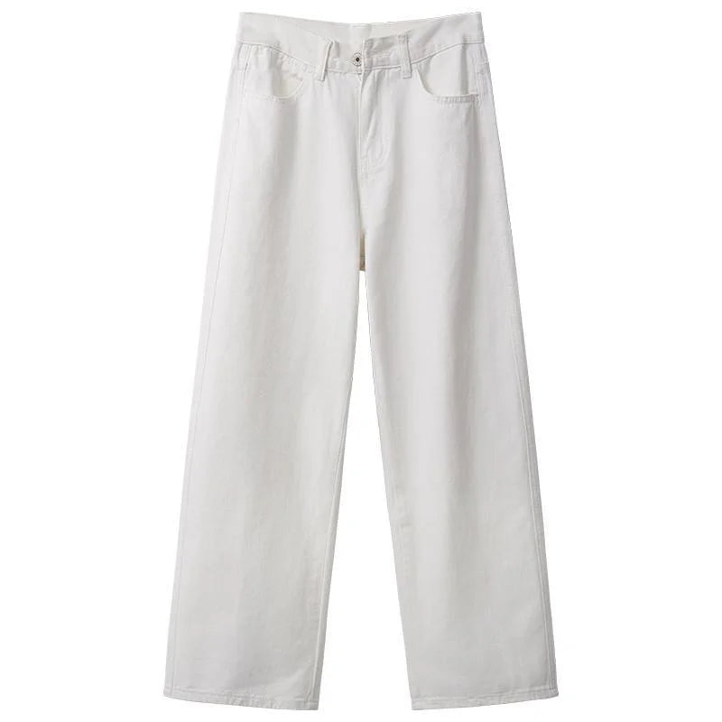 Autumn Spring Jeans Women Denim Pants Vintage Straight Trousers