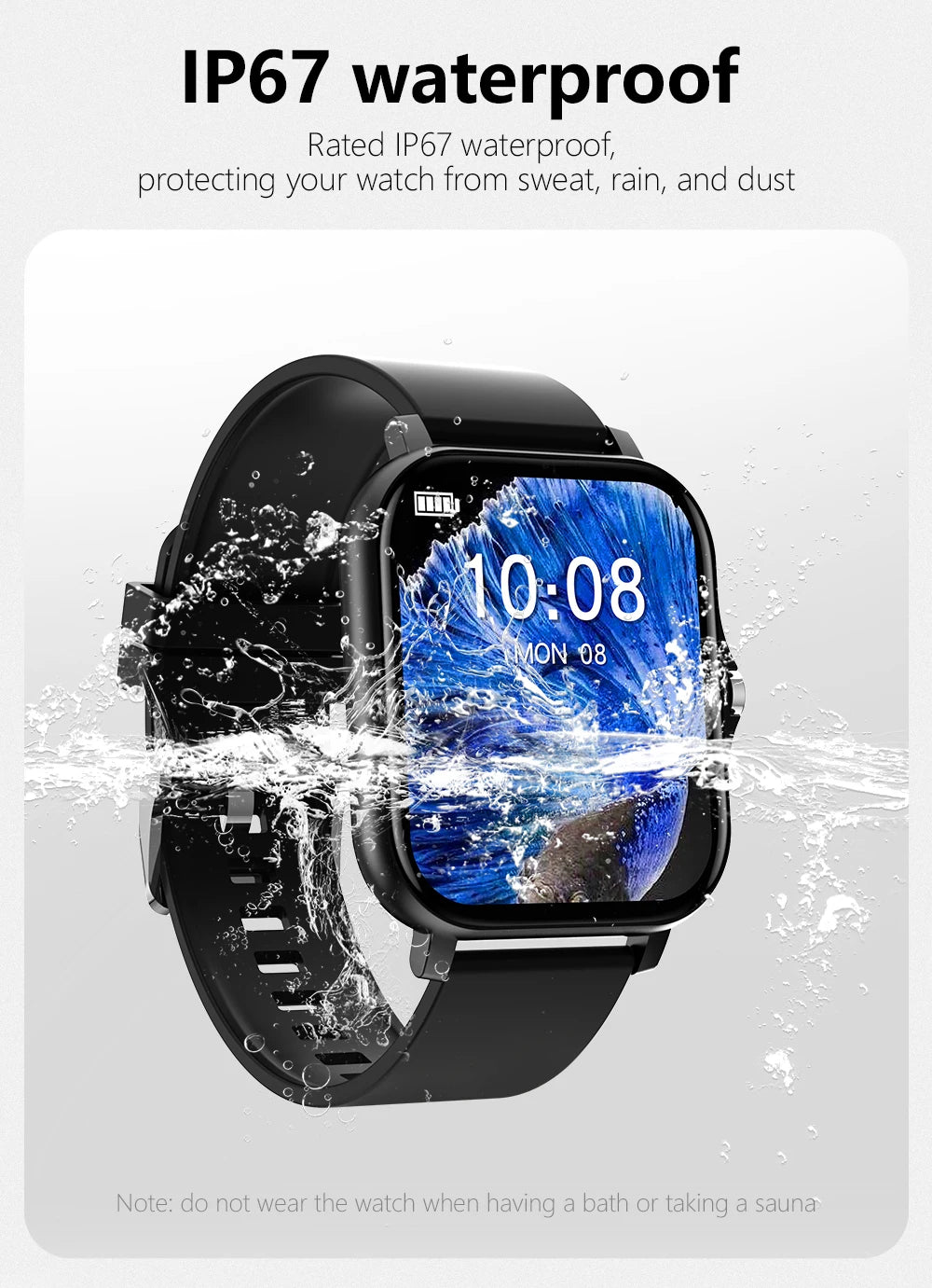Sport Smart Watch Fitness Clock Health Monitor Waterproof Smartwatch Bluetooth Call Watches for Men Women IOS Android Phone 2025