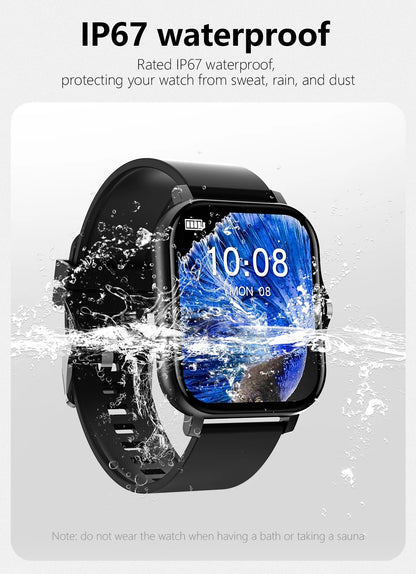 Sport Smart Watch Fitness Clock Health Monitor Waterproof Smartwatch Bluetooth Call Watches for Men Women IOS Android Phone 2025