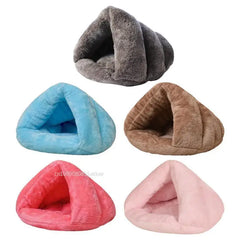 Winter Dog House Soft Plush Pet Cat Bed Round Cushion Warm Basket Cat Sleep Bag