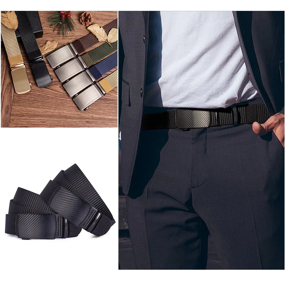 Automatic Buckle Light Comfortable Nylon Military Belt Outdoor Hunting Multifunctional Tactical Canvas Belt High Quality Men Bel