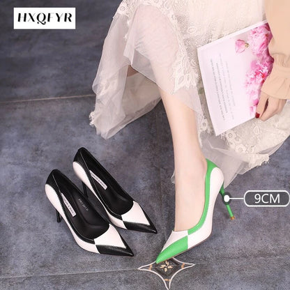2022 New Pointy Sexy Women Fashion Stiletto Heels Lady Classic Comfort Shallow Mouth Heel Shoes Ladies Dress Shoes Heels Women