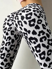 Workout Fitness Leggins Leopard Printed Outfits Yoga Pants Leggings Women