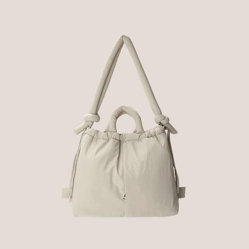 Casual nylon padded tote bag designer soft puffer women shoulder crossbody bags