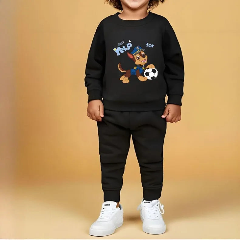 PAW Patrol Spring Fall Boys O Neck Pullover and Sweatpant Two Piece Set Children's Casual Hoodies Sets Kids Sport Clothes Suit