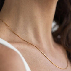 Gold Color Chains 0.9mm-2mm Stainless Steel Snake Chains Necklace