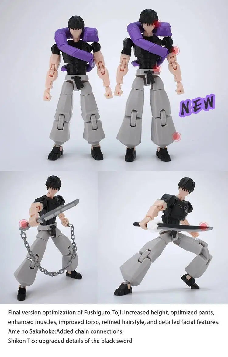 9L 3D Printed Anime Jujutsu Kaisen Sukuna Lucky13 Dummy 13 Movable Shapeshift T13 Action Figures Mannequin Toys for Collectors