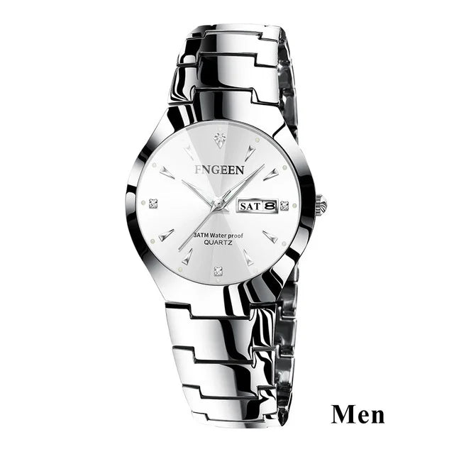 2023 FNGEEN 5808 Relogio Feminino Couple Watch Men Quartz watch for Lovers Luxury Womens wristwatch Stainless Steel Waterproof