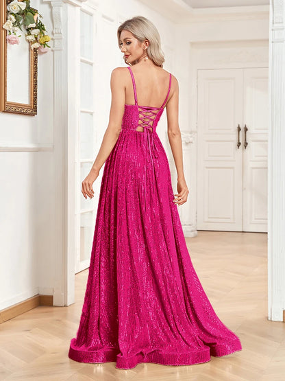 Homecoming Dresses: Backless Sequins Evening Dress Long Mermaid Formal Gown