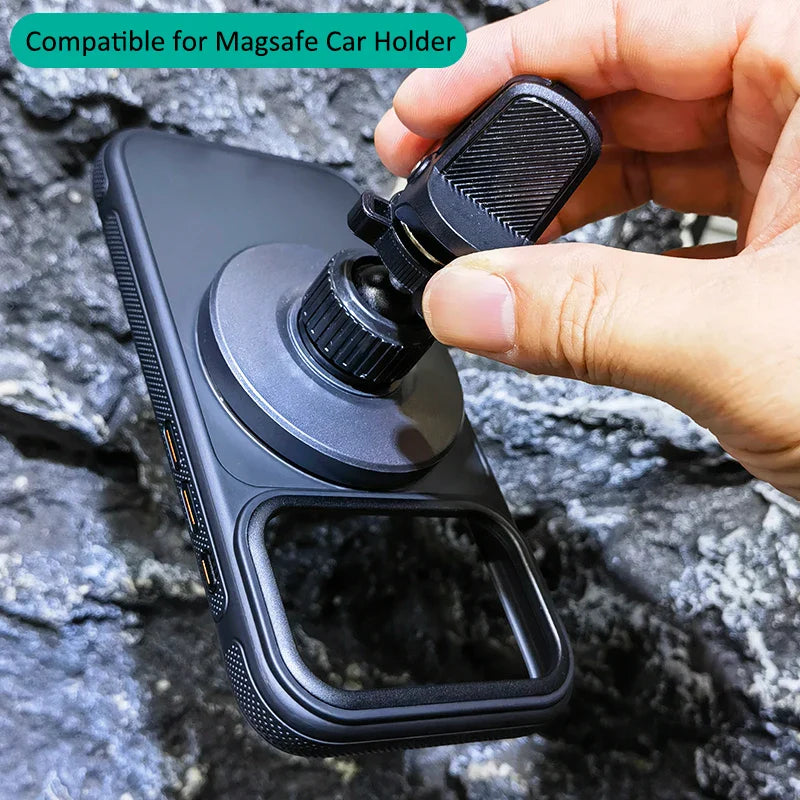 Magnetic 360 Degrees Rotating Ring Holder Case For iPhone 17 Pro Max / 17 Air