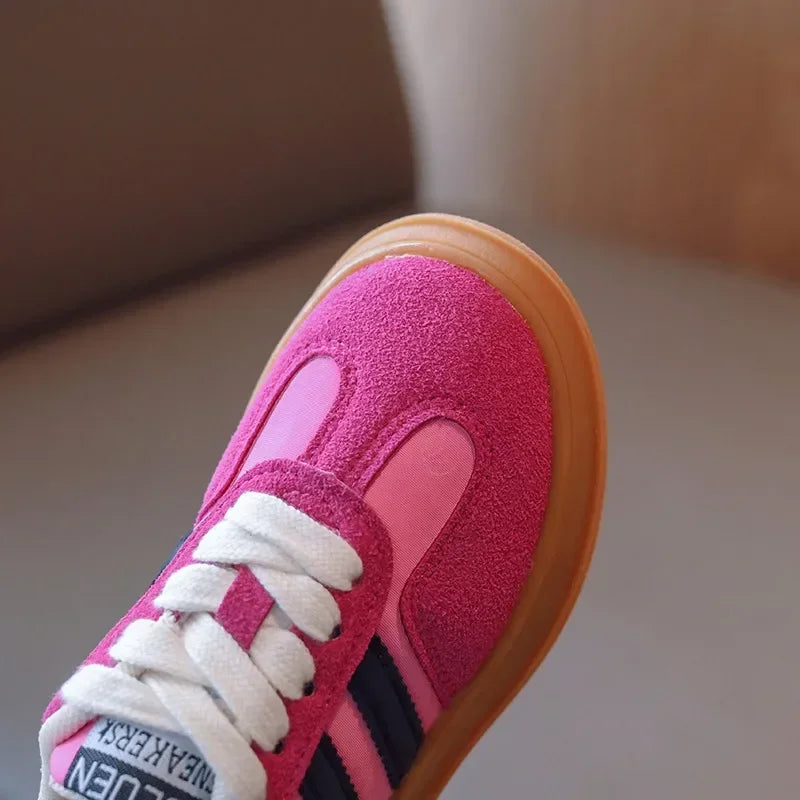 Casual Shoes Girl Boy Lace Up Sneakers Autumn Child Walk Runing Sport Trainers Size