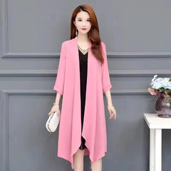 Summer Chiffon Shirt, Medium Length, Ultra-thin Coat, Sun Protection Suit