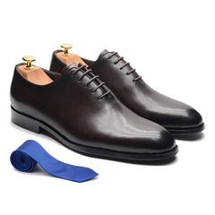 Brand Designer Whole Cut Oxford Dress Shoes Men Genuine Leather