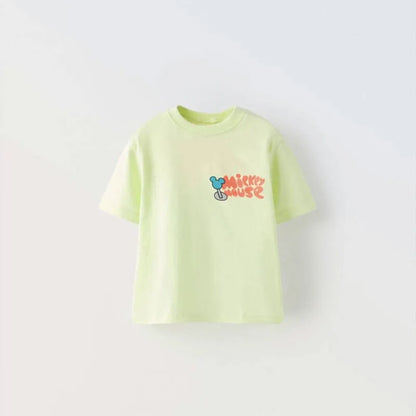 Brand T-shirt Summer Wear Boys Baby Costume Round Neck Base Shirt Children New Design Fashion Tops Cute Print Short Sleeve