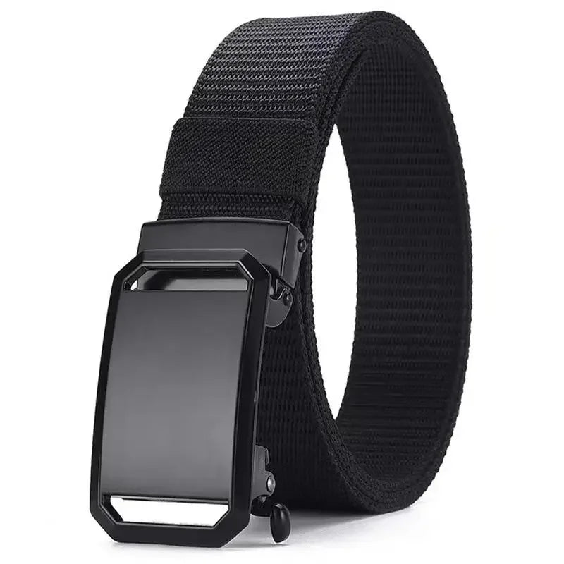 Automatic Buckle Belt Canvas Tactical Workwear Casual Outdoor Military Training Pants Belt Men Fashionable Multifunctional Belt