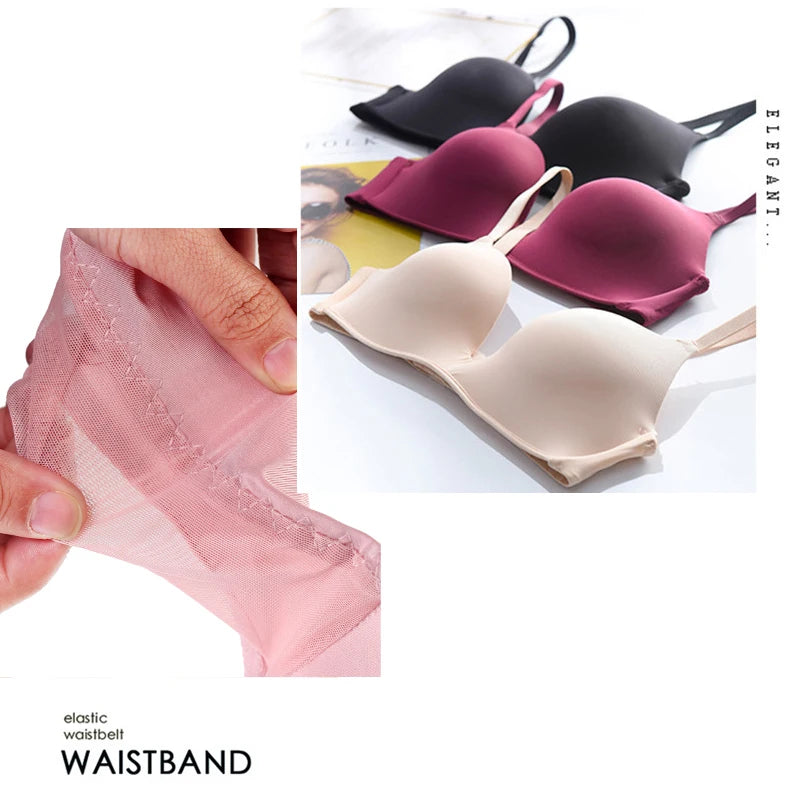 Bras for Women No Wire Push Up Bralette Adjustable Straps Soft Underwear Female