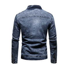 Jean jacket men's autumn and winter fashion cool retro fashion