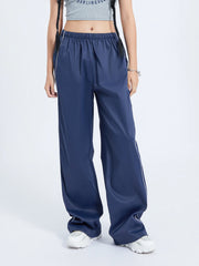 Y2K Baggy Cargo Pants for Women Drawstring Elastic Low Waist Parachute Pants