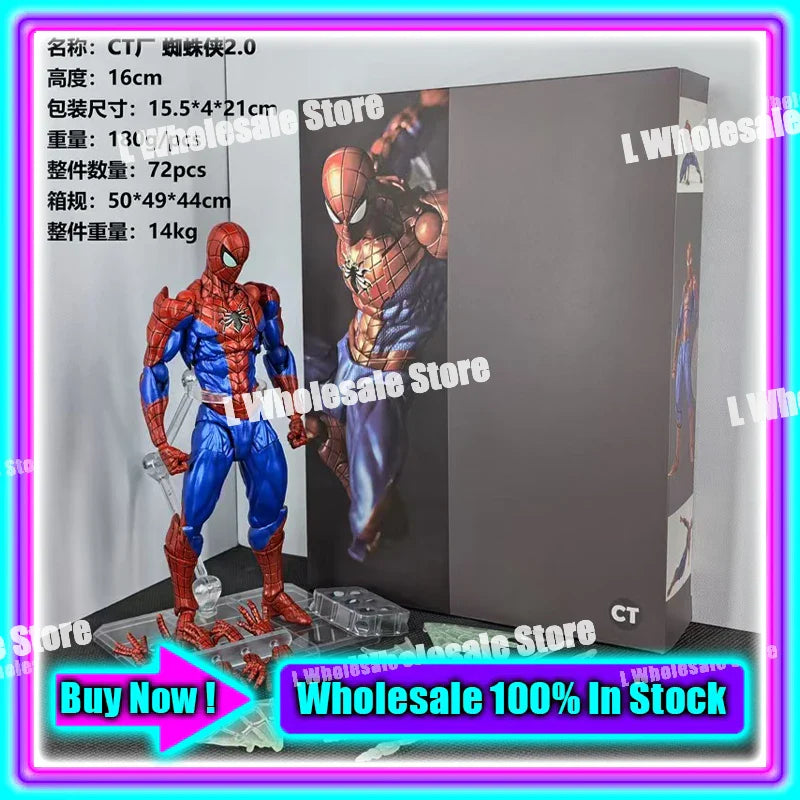 In Stock Ct Toys Blue Batman Spiderman Mess Toys Superior Symbiote Scarlet Spider Daredevil Wolverine Anime Action Figure Toys