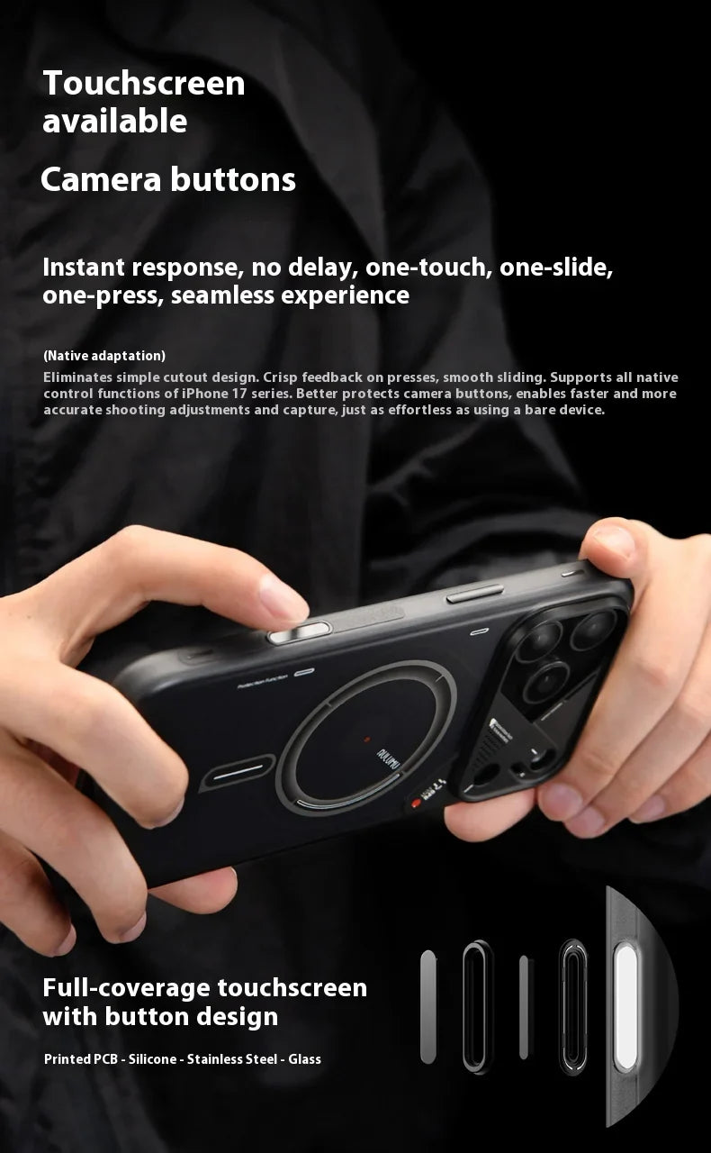 Magnetic Phone Case for iPhone 17 Pro/Pro Max Heat Dissipation Aluminum Alloy Thermal Case with Lens Protective Frame