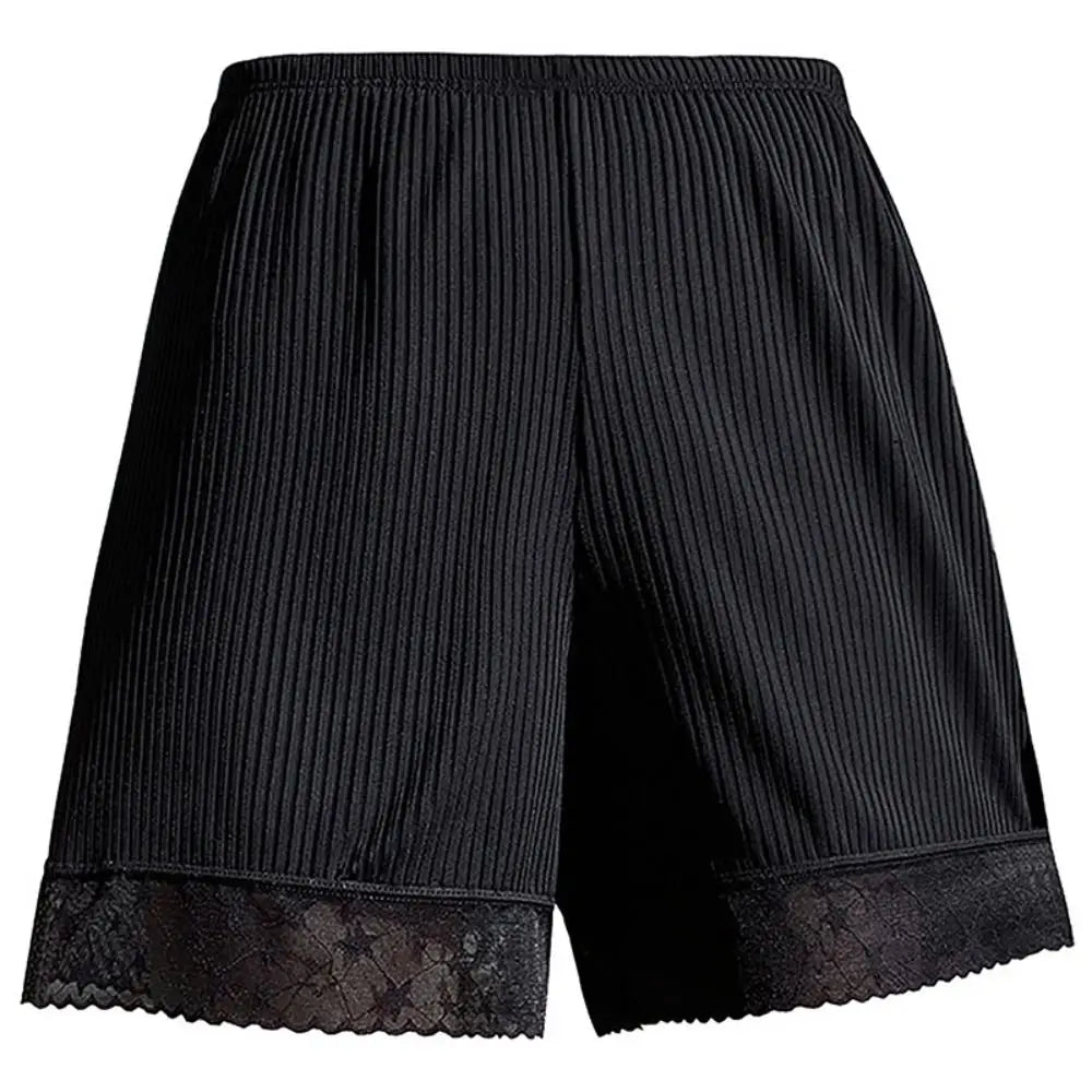 Slip-proof Lace Silk Safety Shorts New Thin Terylene Ice Silk Pants Breathable Home Pants Women