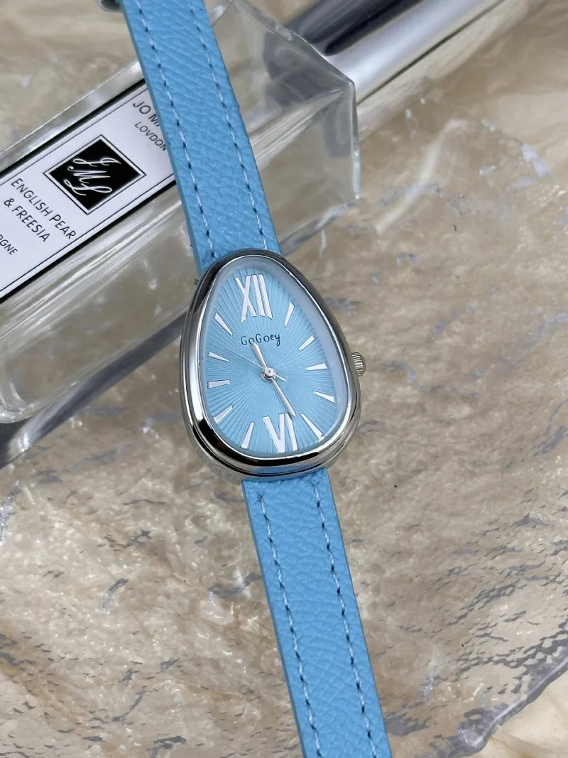 Famous Brand Women Quartz Watch Luxury Gift Ladies Snake Head Female Watch Fashion Red Leather Strap Wristwatch Dropshipping