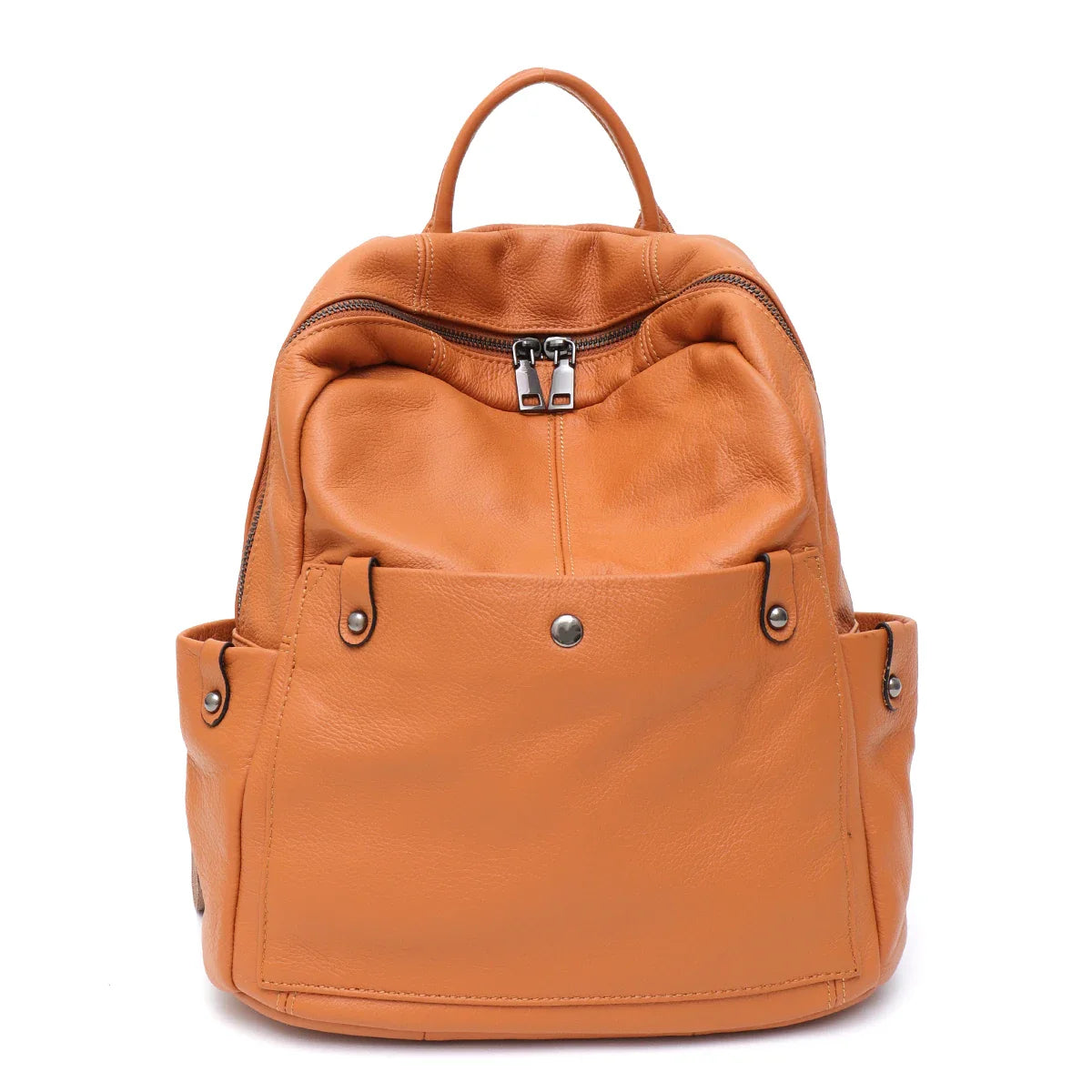 Soft Genuine Cowhide Daily Backpack Women Men Spacious Multi Pockets Fashion Casual Versatile Knapsack Travel Business College