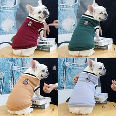 College Style Pet Dog Sweater Winter Warm Dog Clothes for Small Medium Dogs