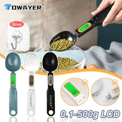 Towayer Electronic Kitchen Scale 0.1-500g LCD Digital Measuring Food Flour Digital