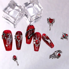 Halloween Gothic Punk Style Nail Charms Design Rhinestone Nail Figures