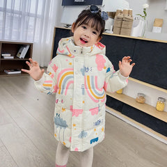 New Girls Boys Down Jacket Winter Coats Children Clothes Hooded Windbreaker Coat