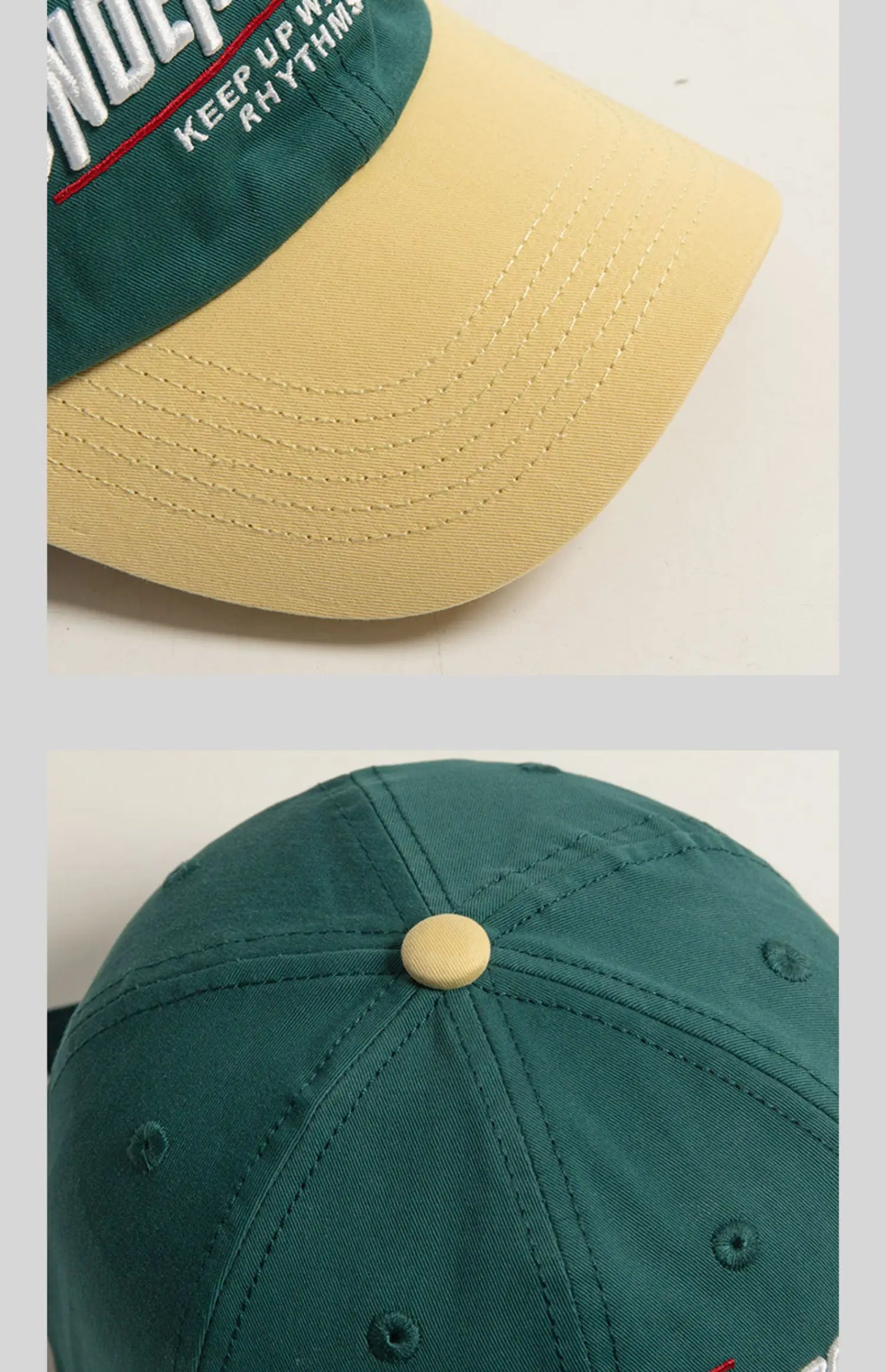 Spring and Summer New Peaked Cap Women's All-Match Embroidery Contrast Color Baseball Cap Men's and Women's Sports Fashion Cap