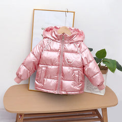 Boys Girls Down Coats Winter Children Thick Velvet Hoodies Jackets Clothes For Baby 1 2 3 4 5 6 Years Tops Kids Warm Outerwear