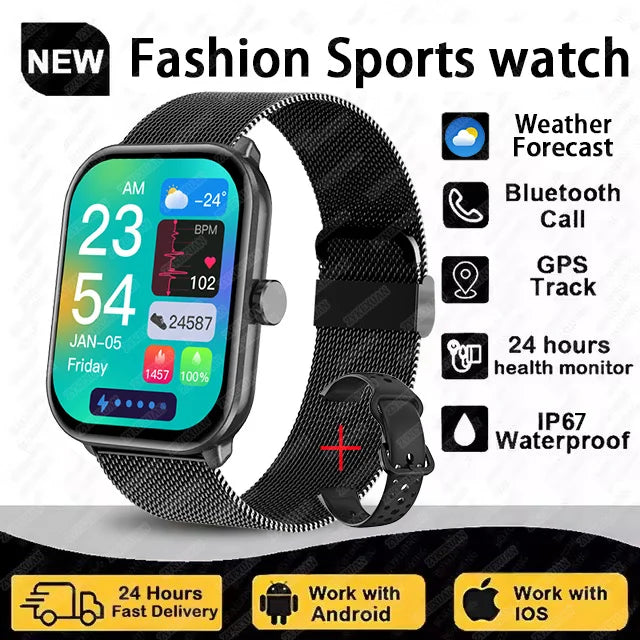 New Series 5 Watch5 Men Smart Watch Blood Pressure Blood Oxygen Heart Rate AI Voice Bluetooth Call Women SmartWatch For Android