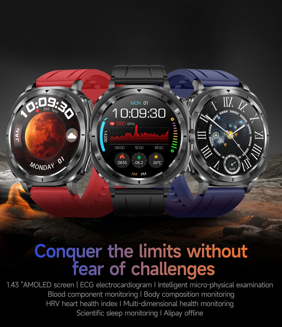 2025 Fashion New Expert level Health Smart Watch Men ECG+PPG Laser Monitor Uric Acid Blood Fat Blood Pressure NFC HD Call Watch