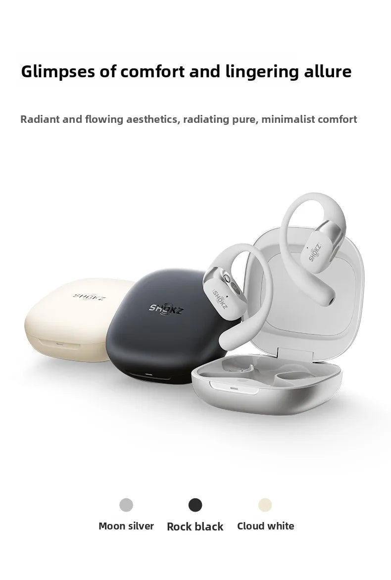 Shokz OpenFit 2+ T921 Open Hanging Ear Headsets Dolby Audio Wireless Bluetooth Earphones,DualBoost Technology AI Noise Reduction
