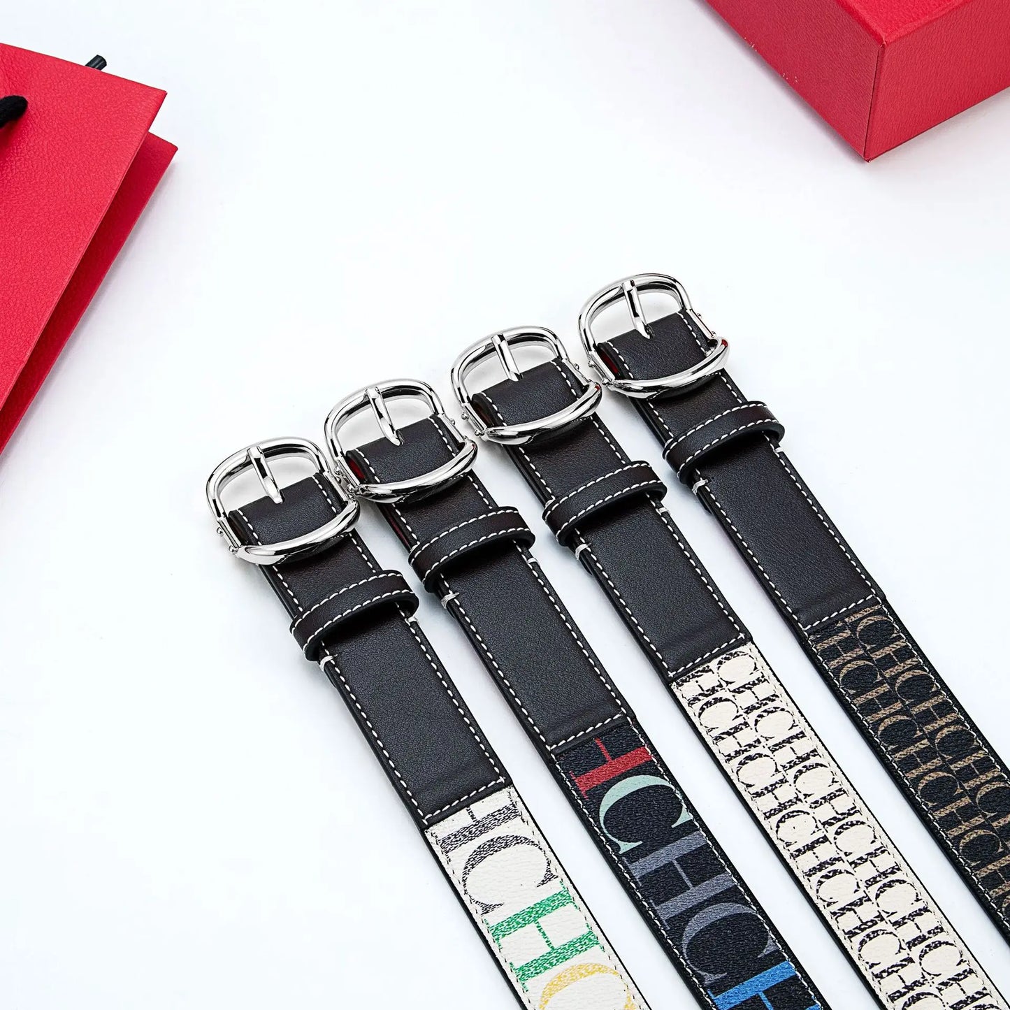 Women's Leather Belt High Quality Casual Trendy Color Letter Print Simple Elegant Waistband Fashion Versatile Strap Hot Sale
