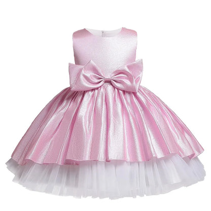 Baby Girl Princess Tutu Dress Toddler Child Vintage Sequins Bow Vestido Party Birthday Ball Gown Pageant Frock Baby Clothes 3-9Y