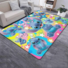 Stitch Cartoon HD Printing Carpet.Living Room,Bedroom,Decoration,Picnic,Camp,Kitchen