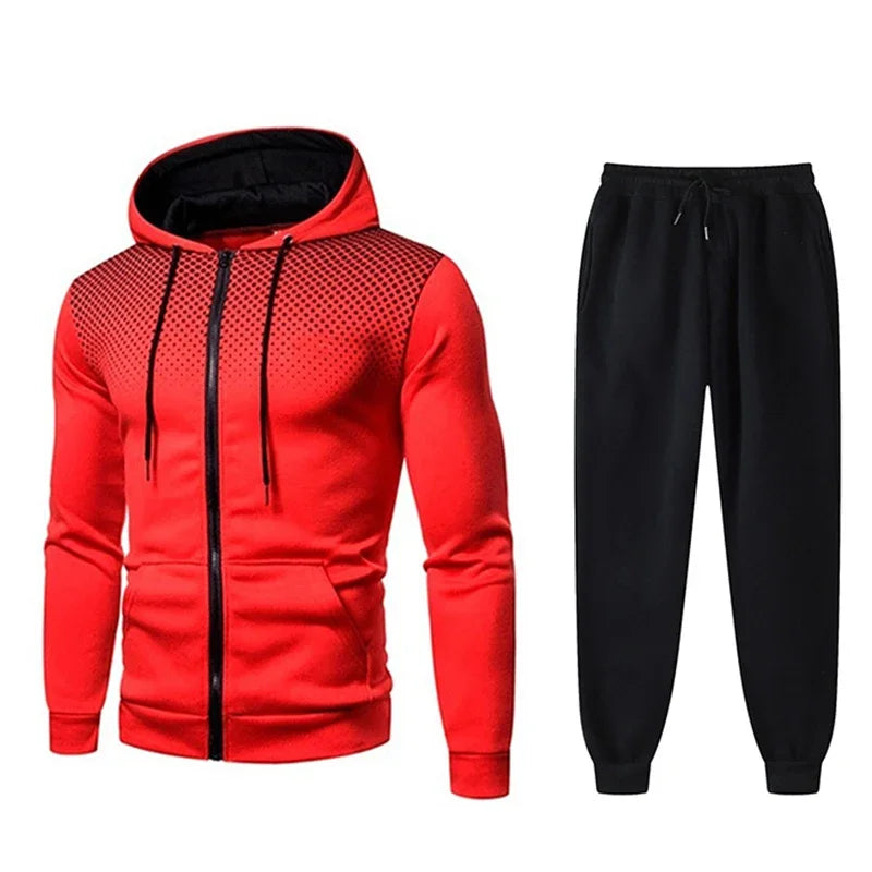 2024 Mens Tracksuits Men's Clothing Men Sets Hoodie Set Zipper Sweatshirt Casual Sport Sweatpants Man Sweat Suit Set Running