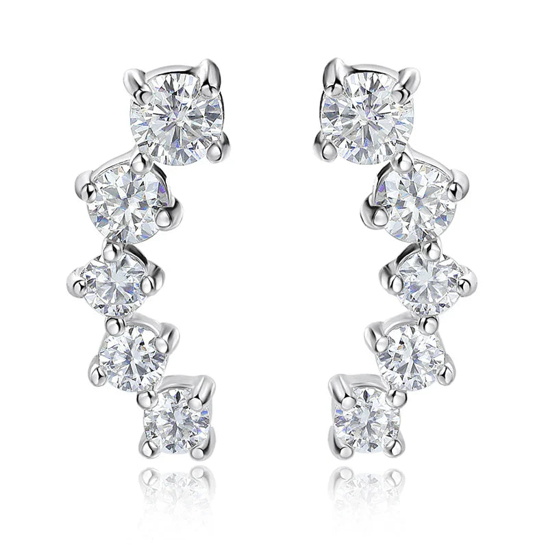 Smyoue 1.16cttw Gradient Gem Full Moissanite Stud Earrings for Women Sparkling Party Jewelry Earrings 925 Sterling Silver 100%