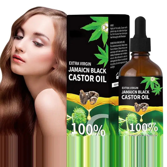 100ml Jamaican Black Castor Oil Hair Growth Eyelashes Eyebrows Hair And Body Care Oil Pure Organic Cold Pressed Castor Oils