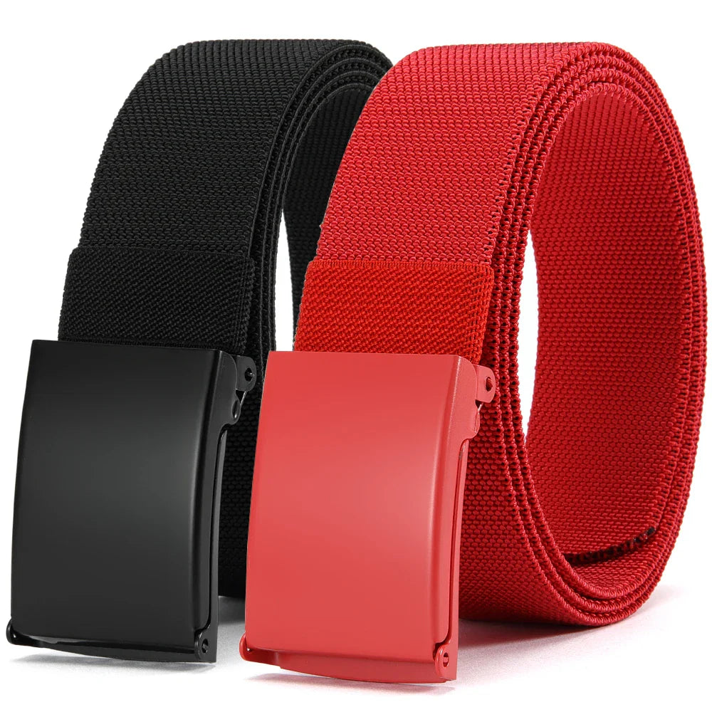Men Female Belts Military Nylon Adjustable Belt Outdoor Travel Tactical Waist Belt with Plastic Buckle for Pants 125cm