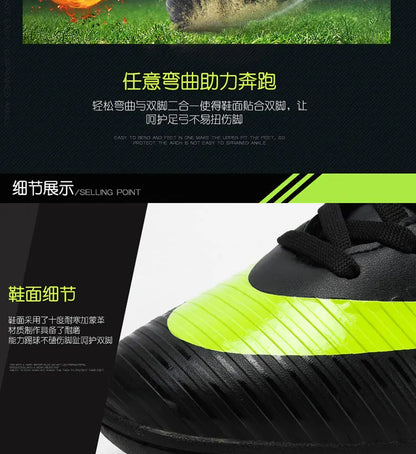 Men Soccer Shoes Cleats Society Children Boys Kids Autumn Casual Studded Boots